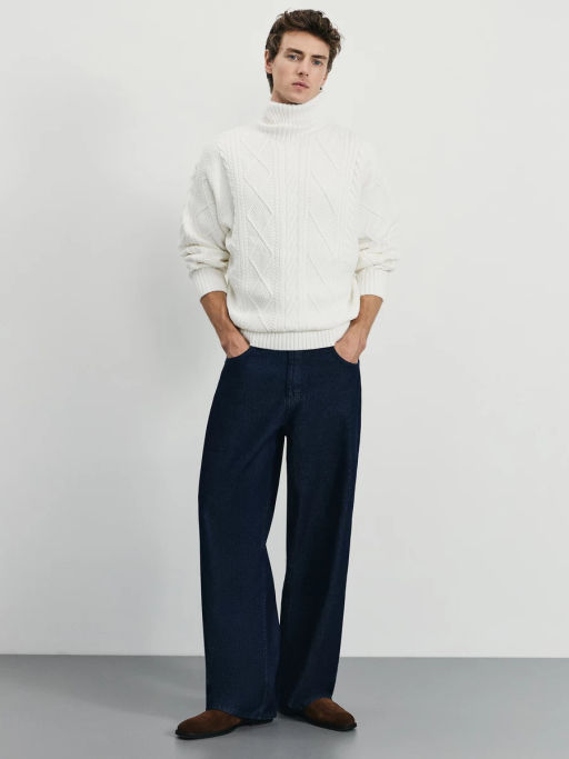 Свитер с орнаментом и высоким воротником / Zarina