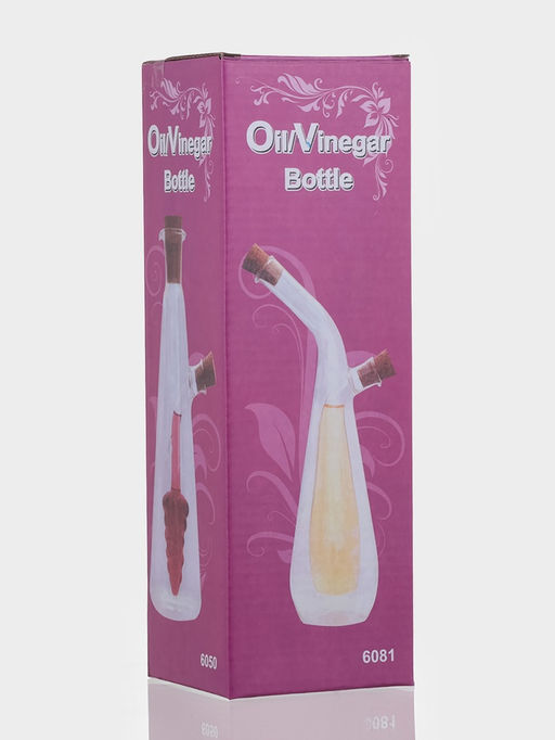 Бутыль для соусов и масла 2 в 1 «Фьюжн. Эстет», 280/75 мл, 8×6.5×24 см, стекло, прозрачная