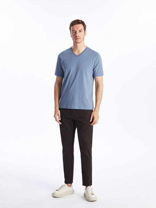 V Yaka K?sa Kollu Erkek Ti??rt - Waikiki фото 3