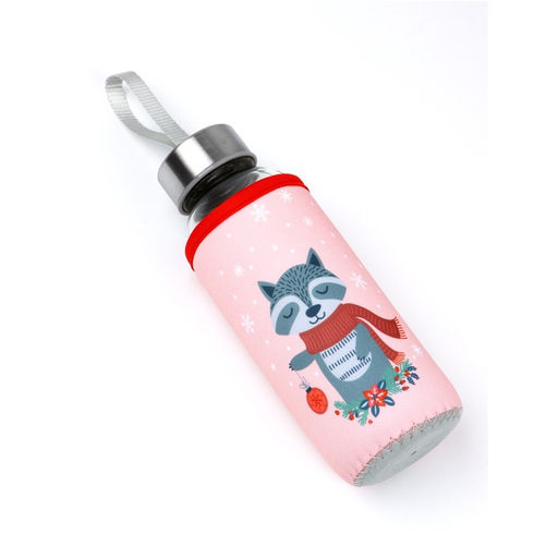 Бутылка для воды в чехле новогодняя Енотик, 350 мл - Svoboda voli фото 4