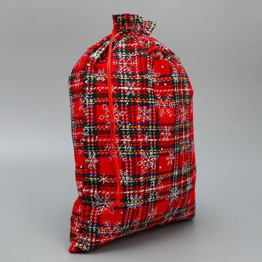 Цена за 5 шт. Мешочек подарочный холща Подарок для тебя, снежинки, 30 х 40 см +/- 1.5 см - Дарите счастье фото 2