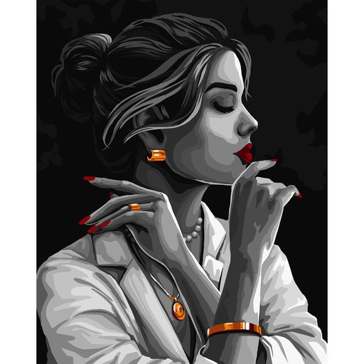 Картина по номерам на холсте с подрамником «Девушка в золоте», 40×50 см