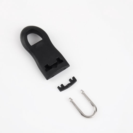 Цена за 3 шт. Пуллер для молнии, съёмный, 4.4×1.6 см, 10 шт., чёрный