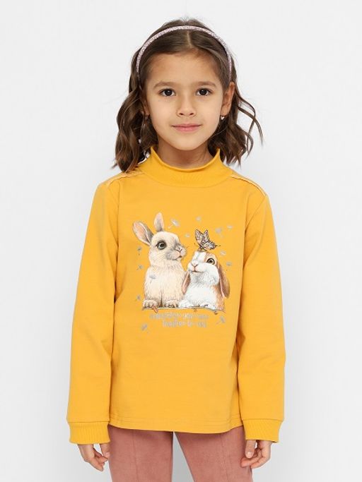 CRB wear/CWKG 63328-30-339 Водолазка для девочки,желтый/Ex.Cherubino