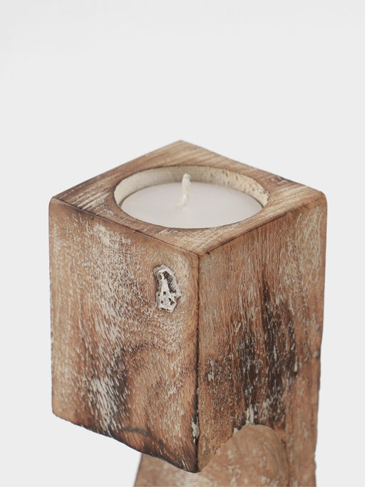 Подсвечник Сердце, набор 2 шт., d=4 см, дерево шишам