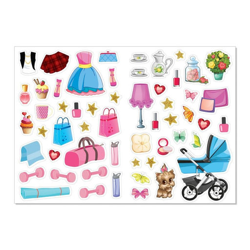 Наклейки Наряди куколку. Модницы, 12 стр.