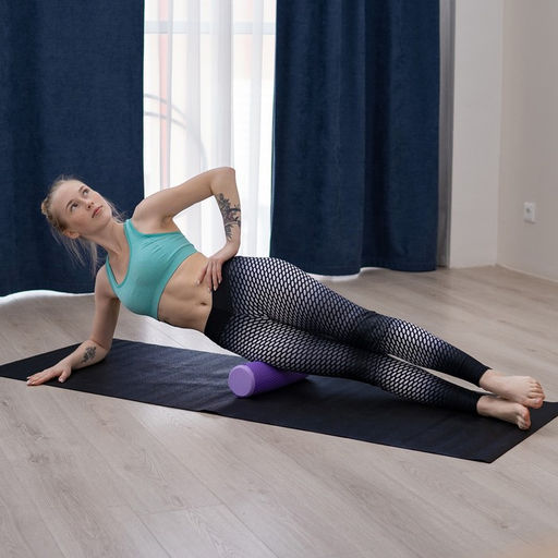 Ролик массажный Sangh, 30×9 см, цвет фиолетовый