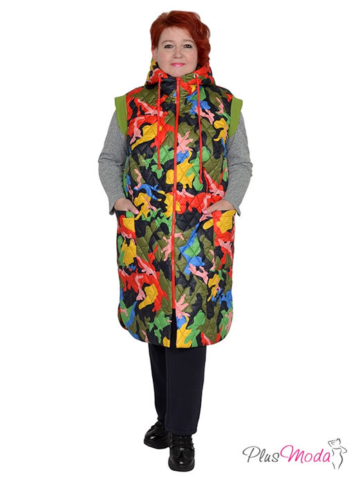 Кардиган-жилет Модель №1528 размеры 44-84 - Plusmoda фото 2