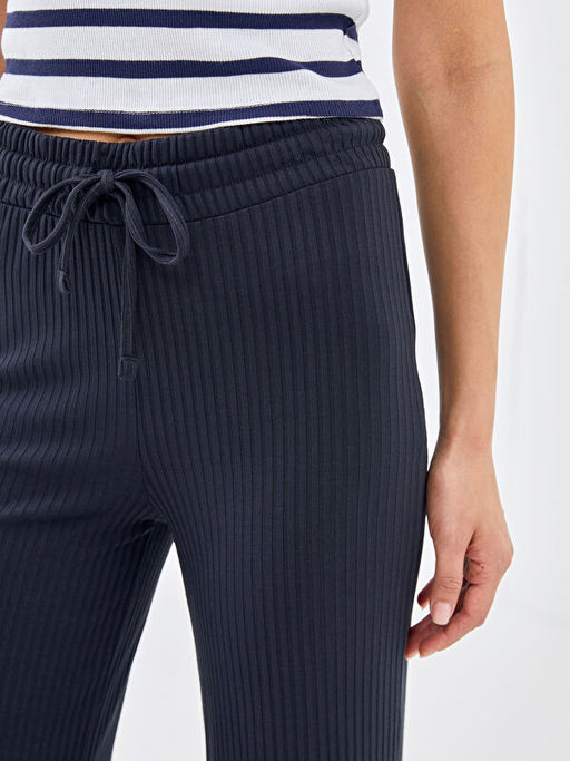 Beli Lastikli D?z Ka?korse Kad?n Pantolon