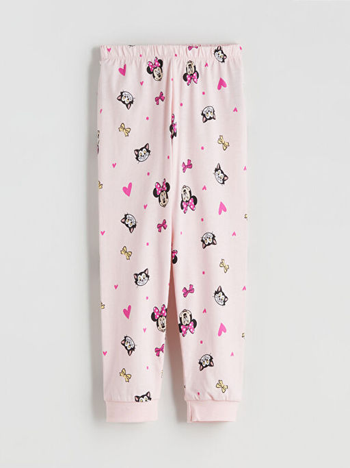 Minnie Mouse Bask?l? K?z ?ocuk Pijama Alt