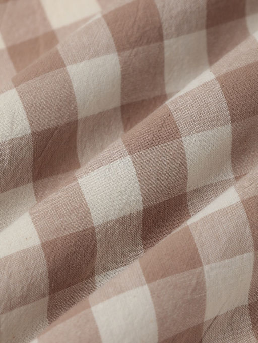 Простыня Этель Beige cage 180×200+30 100% жатый хлопок 140 г/м2