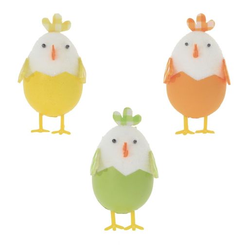 Фигурка декоративная Цыпленок, набор из 3-х шт., L10 W4 H6 см - Remeco фото 5