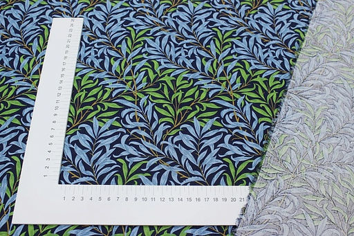 Импорт. хлопок Ивушка цв.сине-голубой, ш.1.45м, хлопок-100%, 100гр/м.кв - Купава фото 2