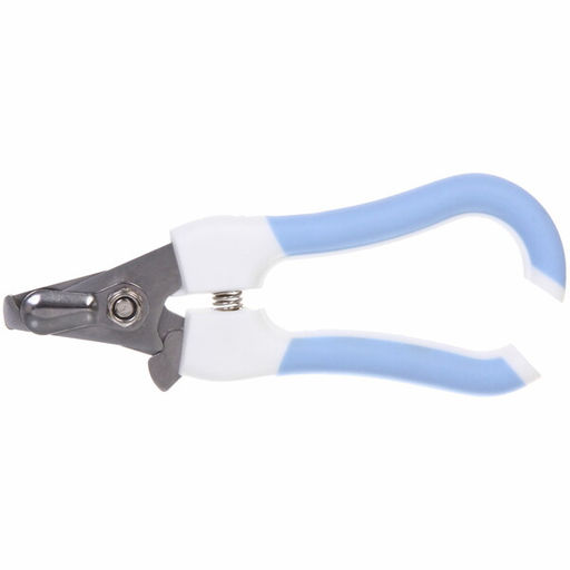 Цена за 2 шт. Когтерез для животных "ЗООУЛЬТРА", пружинный механизм, ручки ручка - крючок, цвет белый / голубой, 16см