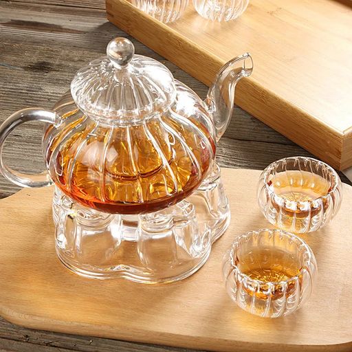 Чайник из жаропрочного стекла 600 мл Лотос с заварочной колбой - Слон фото 3