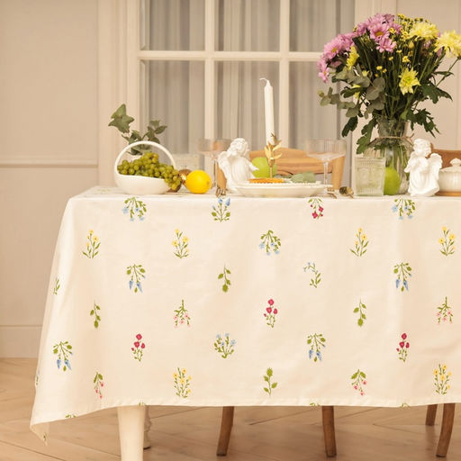 Скатерть Этель. Цветочек, 146?2202 см, саржа 190 г/м?, 100% хлопок