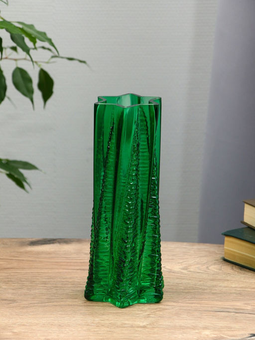 Ваза «Флоранс», 25×11×9 см, стекло, зелёная