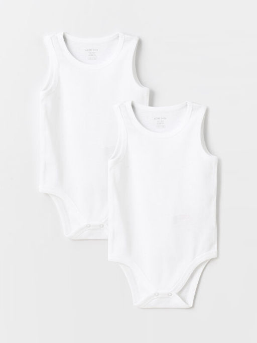 Bisiklet Yaka Basic K?z Bebek ??t??tl? Bodysuit 2li