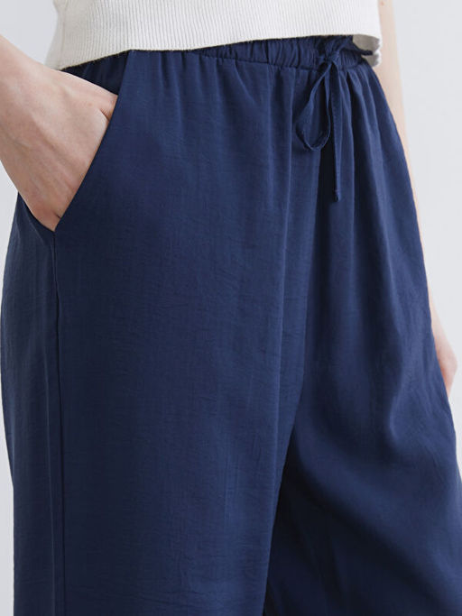 Beli Lastikli Modal Kar???ml? Kad?n Pantolon