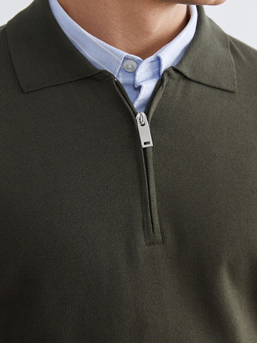 Polo Yaka Erkek Triko Kazak