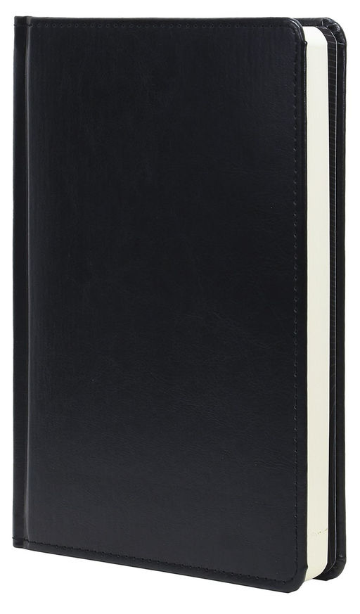 Ежедневник А5 недатированный INFORMAT ПЕРСОНА 176 л. черный, искусственная кожа, с ляссе