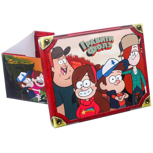 Подарочная коробка с крышкой, складная, 31×25.5×16 см, Гравити Фолз
