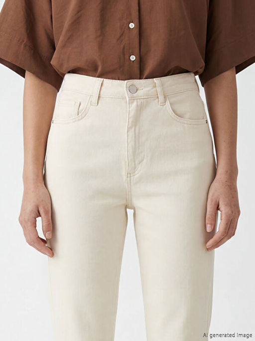 Crop Flare Kad?n Jean Pantolon