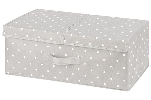 Короб складной для хранения 50*30*20 см Серый горошек + 2 крышки на липучке + ручка - Elan gallery фото 6