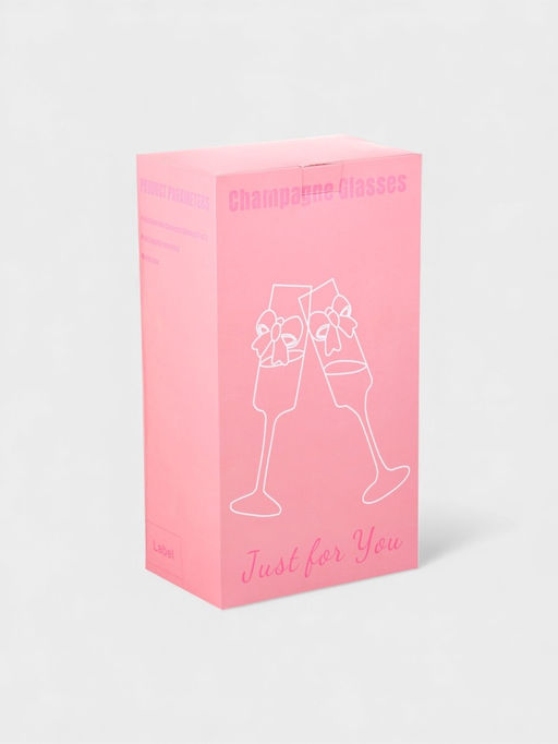 Набор бокалов для шампанского Just for you, 180 мл, 2 шт., 7×24 см, стекло, прозрачный
