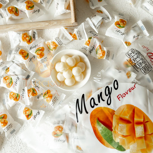 МОЛОЧНЫЕ ИРИСКИ С ЖЕЛЕЙНОЙ НАЧИНКОЙ МАНГО FRU TI MI, 320 гр