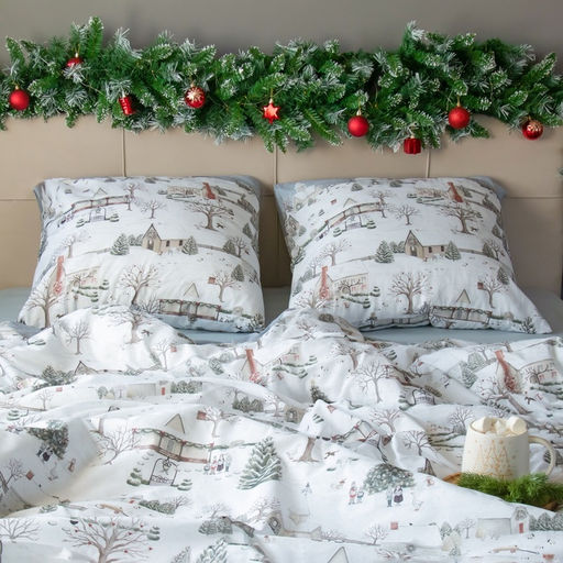Постельное бельё Этель Winter countryside 1.5 сп 143х215 см,150х214 см, 70х70 см 2 шт,поплин 125 г/м2  фото 7