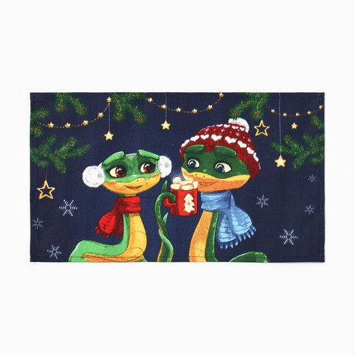 Набор полотенец Доляна Счастливого нового года 28х46 см - 6 шт, 100% хл, рогожка 164 г/м2  фото 6