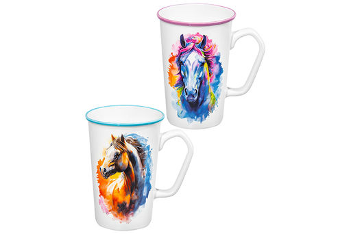 Набор 2 кружек 420 мл 12,5*8,8*13 см Лошади, фарфор - Elan gallery фото 10