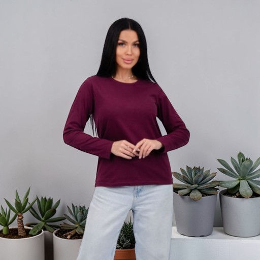 Лонгслив малина Каприз из хлопка  фото 38