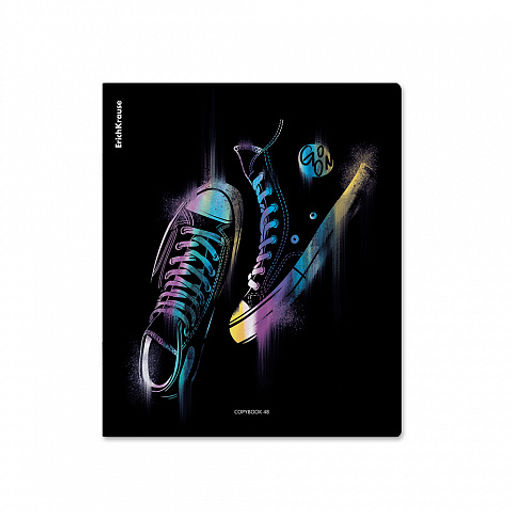 Цена за 5 шт. Тетрадь общая ученическая ErichKrause Sneakers, 48 листов, клетка, ламинация soft-touch+выборочный УФ-лак_MIX-PACK  фото 3