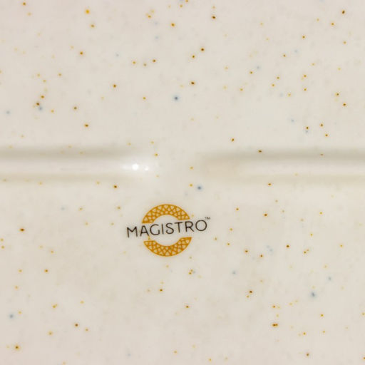 Блюдо сервировочное Magistro Poursephona, 37×24 см, фарфор, бежевое