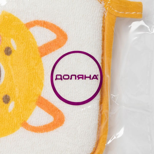 Цена за 2 шт. Мочалка детская для купания Доляна «Лиса», 12×8 см, МИКС