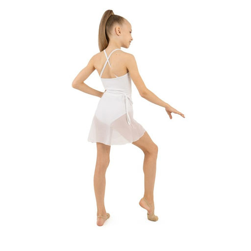 Юбка гимнастическая Grace Dance, с запахом, р. 38-40, цвет белый  фото 5