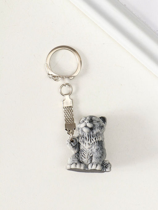 Брелок "Котенок с поднятой лапкой маленький" 3,5 см