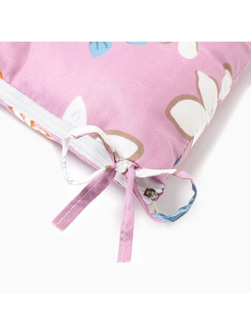 Цена за 2 шт. Подушка на стул Этель. Цветы, 40?40 см, сиреневая