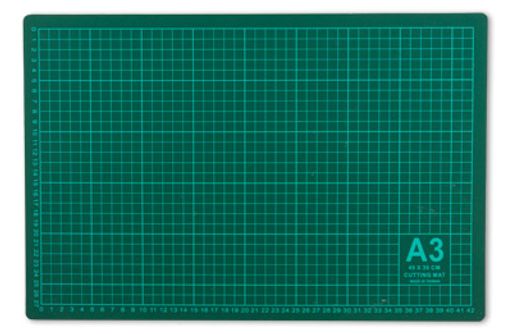 Gamma DK-003 Мат для резки ПВХ 45 см х 30 см в пакете формат А3/зеленый