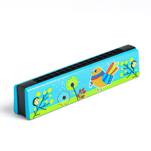 Губная гармошка Курочка, цвет бирюзовый - Лесная мастерская фото 2