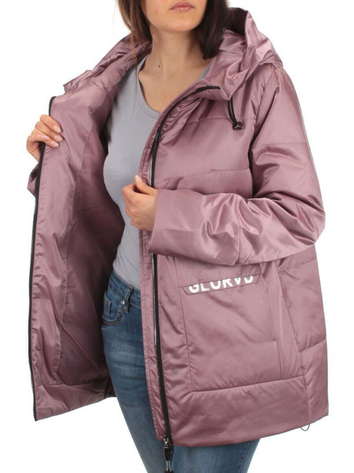 BM-1055 PINK POWDER Куртка демисезонная женская (100 гр. синтепон) - Фабричный китай фото 7