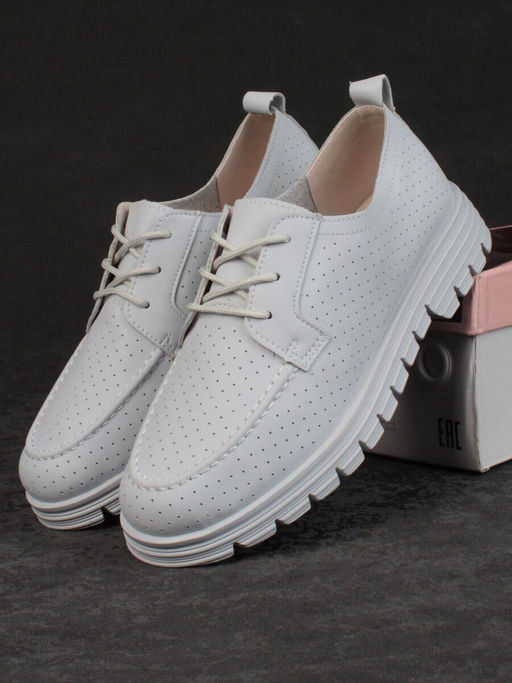 03-PDD161-5 GRAY/LT. BLUE Полуботинки женские (натуральная кожа) - Фабричный китай фото 14