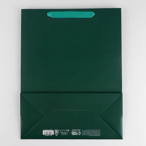 Пакет ламинированный Изумрудный, L 31 40 14 см - Дарите счастье фото 4
