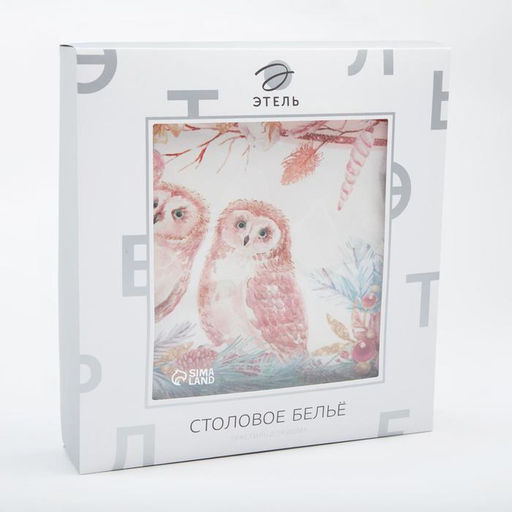 Скатерть новогодняя «Этель» Pink magic, d=220 см +/-3 см с ГМВО, 100% хлопок, саржа 190 г/м²