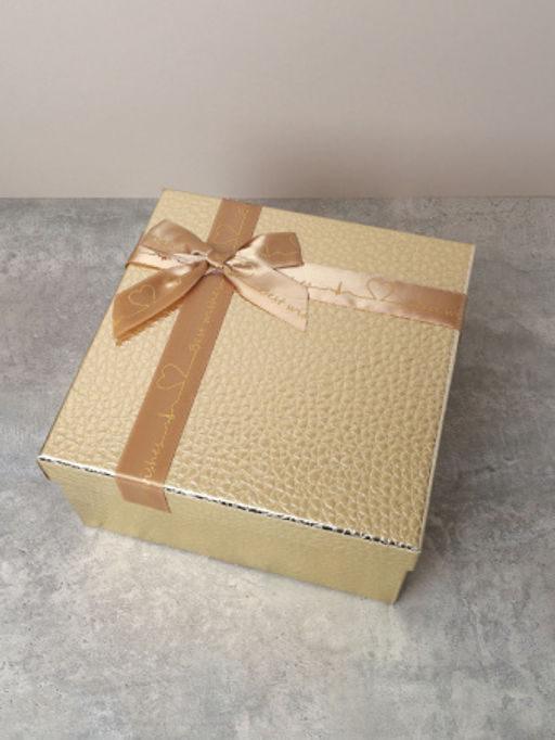 Коробка подарочная квадратная 3 штуки 19х19 см / 3403-A22-Z /уп 36/золото - ГалеонТрейд фото 3