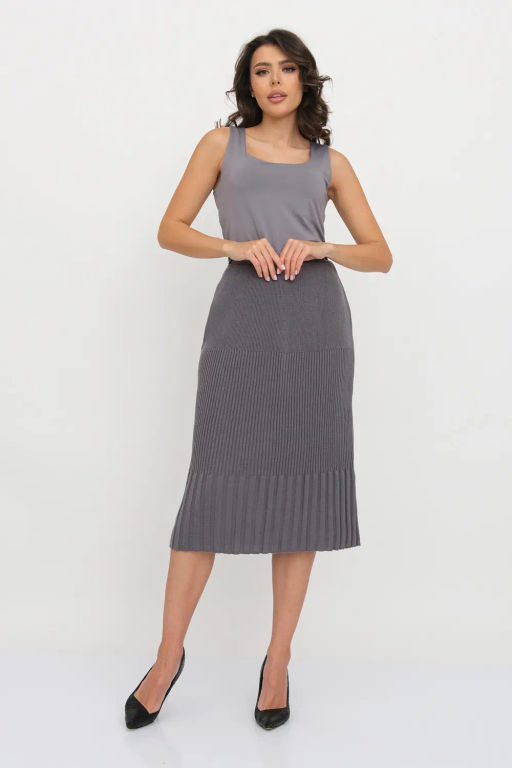 ЗЛАТА Юбка И 001 дл/серый