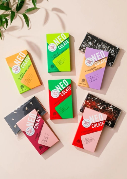 Шоколад без сахара NEOcolate ассорти, 180 г  6 вкусов - Сибирский кедр фото 4