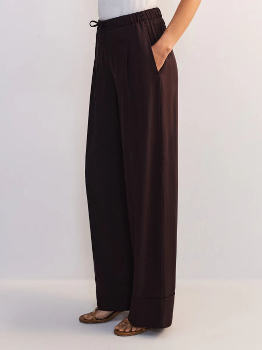 Льняные брюки с эластичным поясом ZR2605012102-27 / Zarina  фото 3